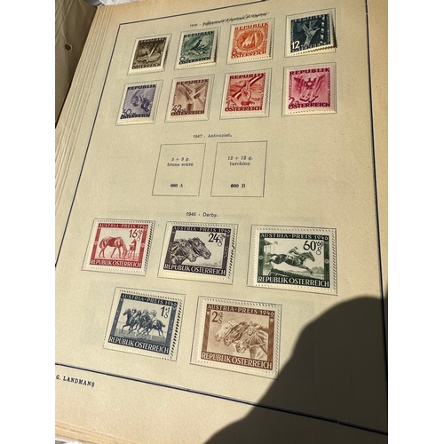 134 - AUSTRIA loose leaf stamp sheets album comprising used and mint sets of stamps 1850 - 1948, many bett... 