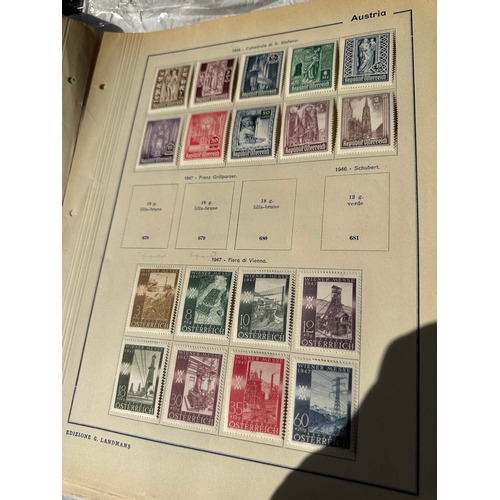 134 - AUSTRIA loose leaf stamp sheets album comprising used and mint sets of stamps 1850 - 1948, many bett... 