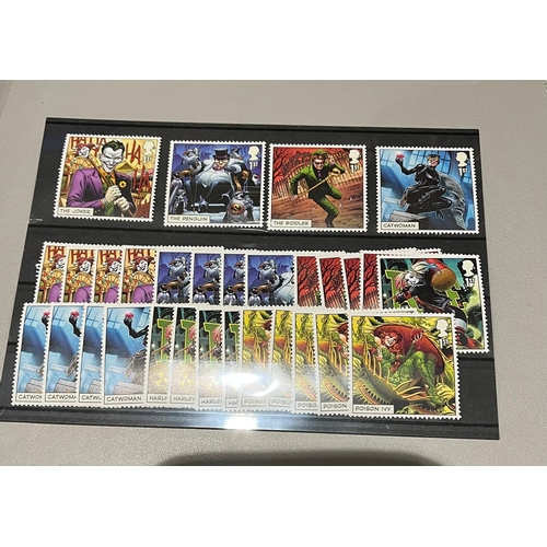 139 - DC comics Batman characters 1st class stamps (30) ,mint nh, face value £49.50