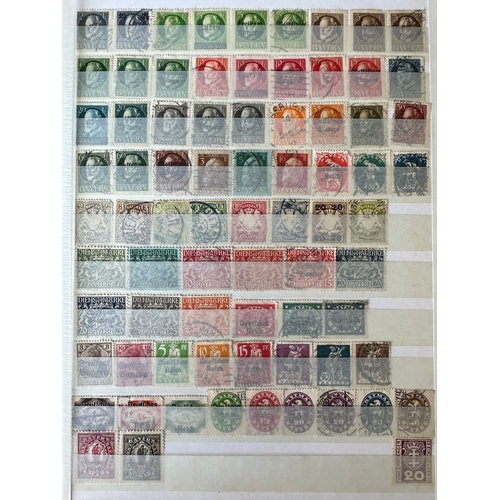 218 - GERMANY stamp dealer 7 stockleaves / 13 pages with early Deutches Reich ( many with overprints ) min... 