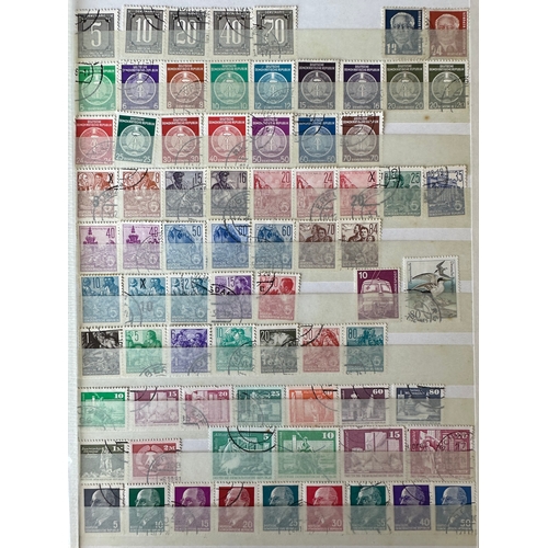 218 - GERMANY stamp dealer 7 stockleaves / 13 pages with early Deutches Reich ( many with overprints ) min... 