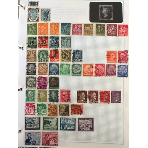 253 - SG WORLDEX stamp album ( incomplete pages - excludes most commonwealth ) with hundreds of stamps fro... 