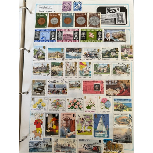 253 - SG WORLDEX stamp album ( incomplete pages - excludes most commonwealth ) with hundreds of stamps fro... 