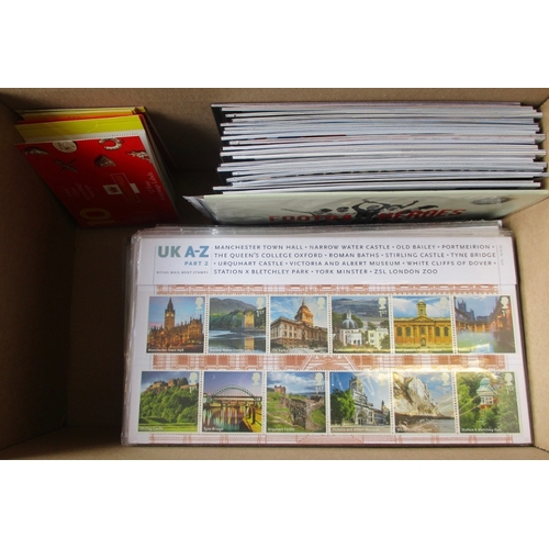 611 - Face value £550+ Royal Mail stamp Presentation Packs and Prestige booklets of stamps from late 1990'... 