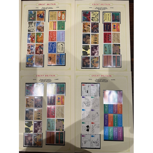 115 - UK GB Royal Mail Booklet panes inc Greetings, Smiles, Good Luck and other sets with labels, total of... 