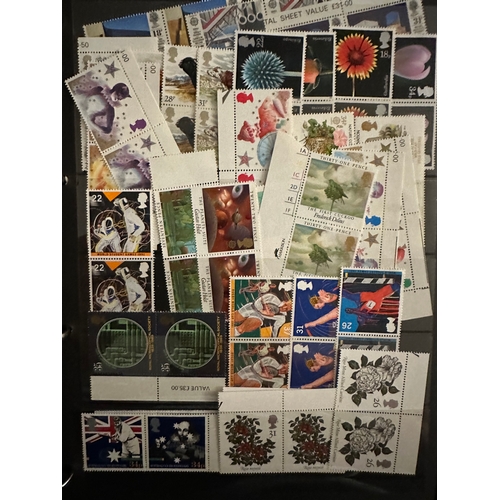 614 - Face value c. £530 GB QEII Royal Mail commemorative stamps ( many marginals and blocks ) / sets inc ... 