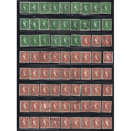 147 - UK GB 700+ used Wilding Definitive stamps, pre-decimal inc pairs and a few of blocks of 4 and a very... 