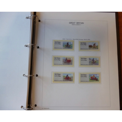 686 - UK GB Royal Mail Post & Go Collection in RM printed pages binder, face value £254  of useable mint u... 