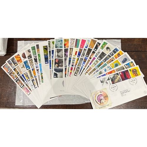 727 - Millennium FDC stamps set (25) Complete with typed addresses and BPB Edinburgh stamp cancels. Januar... 