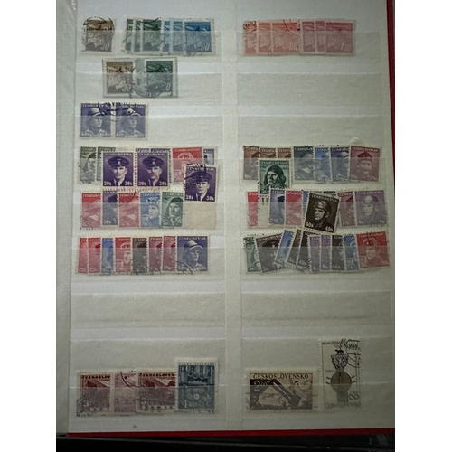 119 - Czechoslovakia dealer stamp stockbook, more earlier stamps than later. Many of Hradcany issue, some ... 