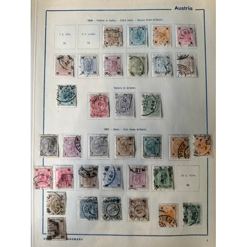 134 - AUSTRIA loose leaf stamp sheets album comprising used and mint sets of stamps 1850 - 1948, many bett... 