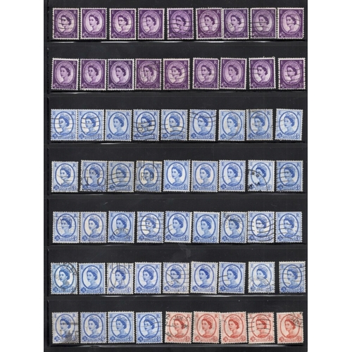 147 - UK GB 700+ used Wilding Definitive stamps, pre-decimal inc pairs and a few of blocks of 4 and a very... 