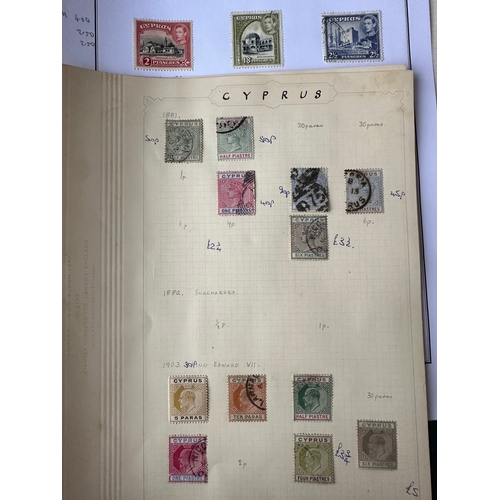 150 - CYPRUS commonwealth mint and used stamps on album sheets / pages (45) from QV 1880 including some go... 