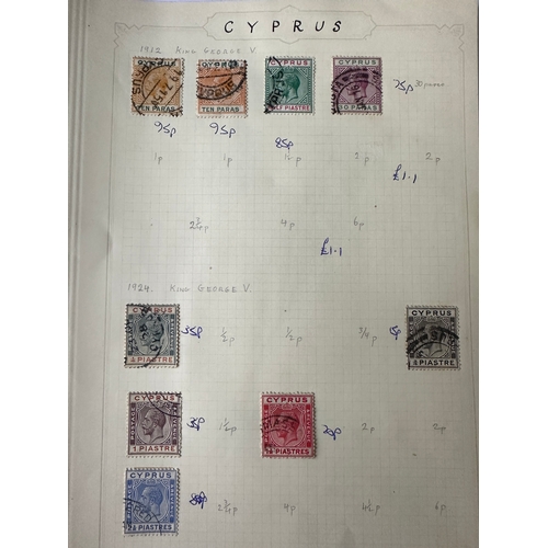 150 - CYPRUS commonwealth mint and used stamps on album sheets / pages (45) from QV 1880 including some go... 