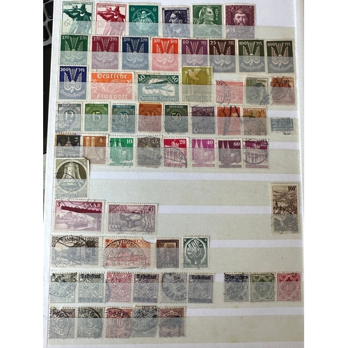 218 - GERMANY stamp dealer 7 stockleaves / 13 pages with early Deutches Reich ( many with overprints ) min... 