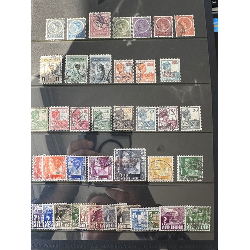 234 - NETHERLANDS COLONIES mint and used stamp selection of earlier Dutch stamps on Hagner Pages (4) inclu... 