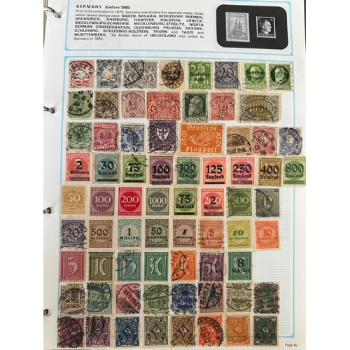 253 - SG WORLDEX stamp album ( incomplete pages - excludes most commonwealth ) with hundreds of stamps fro... 