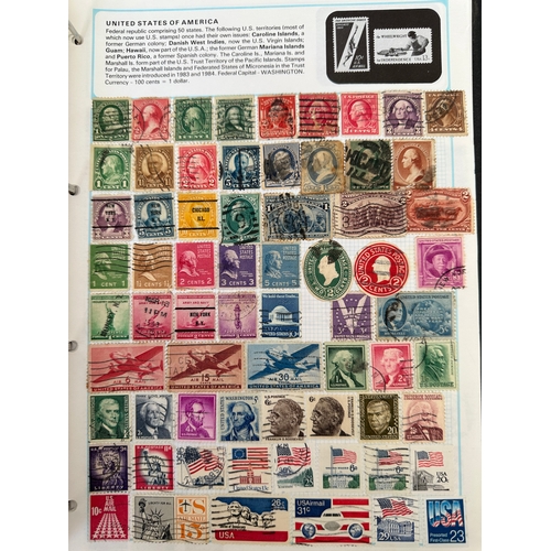 253 - SG WORLDEX stamp album ( incomplete pages - excludes most commonwealth ) with hundreds of stamps fro... 