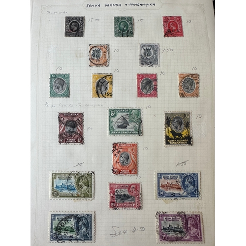 322 - KENYA, UGANDA and TANGANYIKA small commonwealth stamp collection on 5 album pages, 1896 -1958, mint ... 