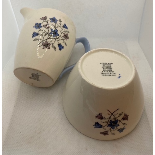 444 - COPELAND SPODE Hamilton ceramic sugar bowl and cream jug