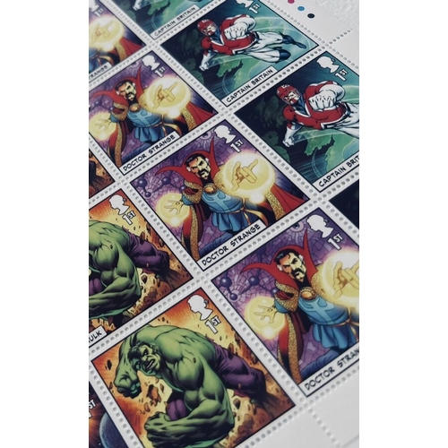 621 - 2019 MARVEL comics illustrated 275 x first class stamps inc. Spiderman and Hulk, consisting of 11 pa... 