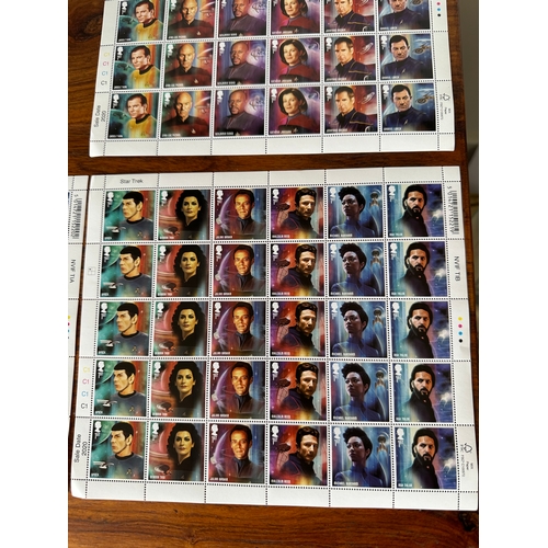 642 - GB Star Trek Royal Mail first class stamps (90) from 2020. Face value £148.50 on 1st class. Useable ... 