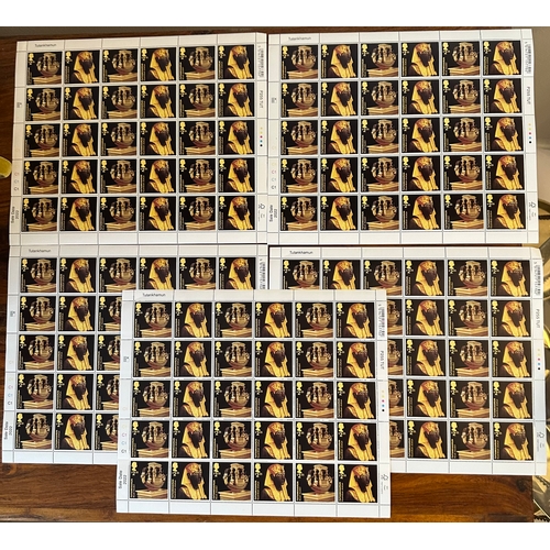 647 - GB Tutankhamun High value commemorative stamps (150) £2.55 each on 5 sheets. Face value £382.50. Che... 