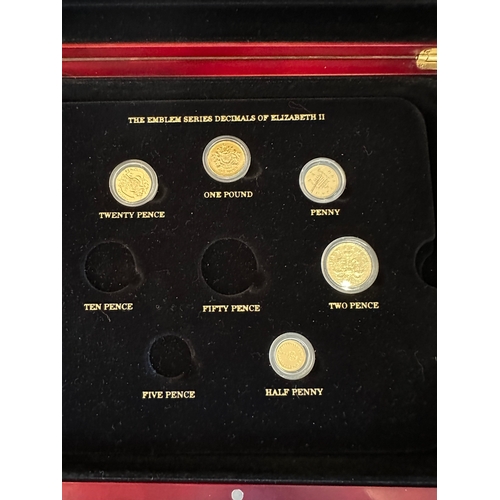 712 - Diamond Edition of Emblem Series of Pre-decimal and decimal coins in case with three removeable tray... 