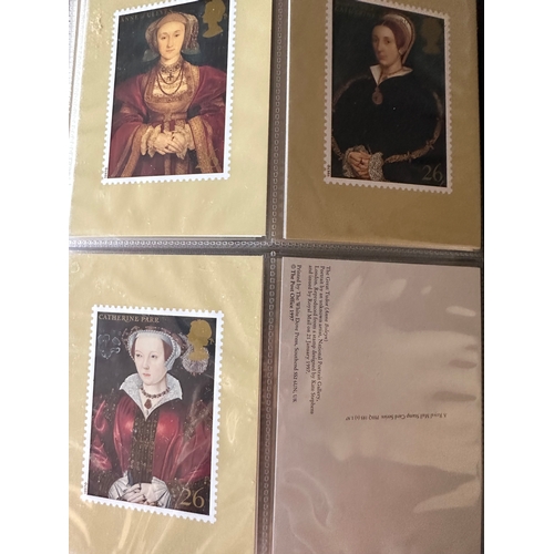 713 - GB Royal Mail PHQ post cards in an album, approx. 25 sets plus a few others c.137 in total, mint and... 