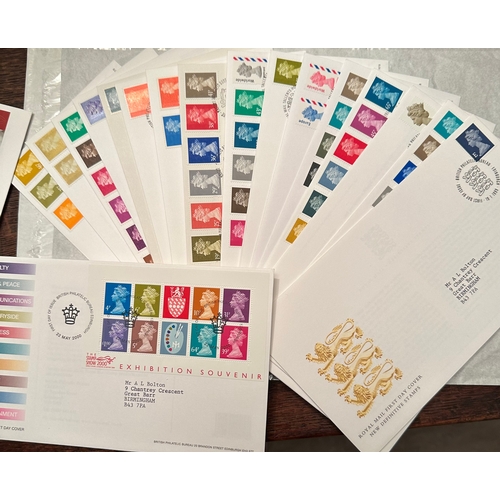 717 - 26x GB FDC's to 2006 of Machin stamps including Regionals, mini sheets, prestige booklet pane and hi... 