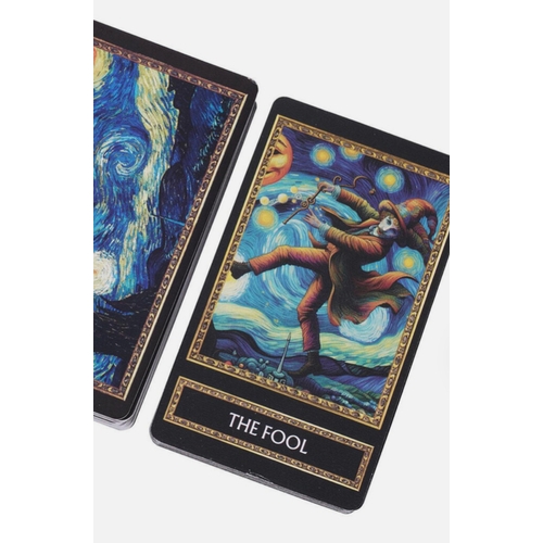 475 - Van Gogh design Tarot cards (78) deck in cellophane, 10.3 cm x 6 cm