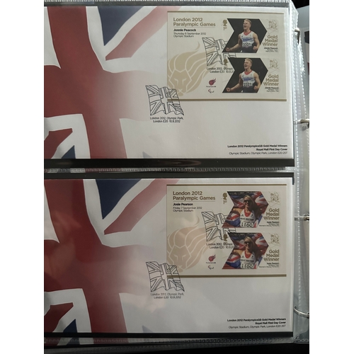 2 - London 2012 Olympic and Paralympic Team GB Gold medal winners FDC stamps Complete collection ( 34 & ... 