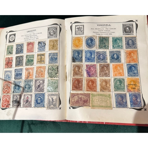 151 - Antique Stanley Gibbons Improved stamp Album from 1916 including QV, KE, KG GB and Commonwealth stam... 