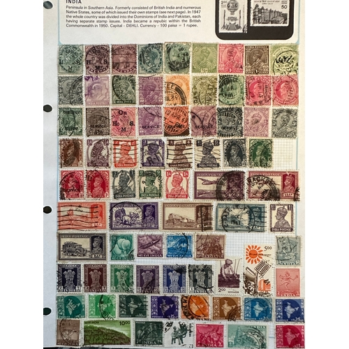 203 - INDIA stamps on 2 album pages including early QV, overprints