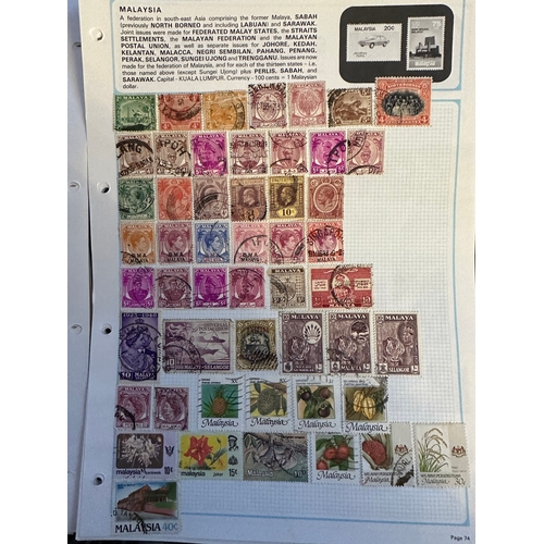 211 - COMMONWEALTH stamps on SG stamp album loose leaf pages including QV, early to modern