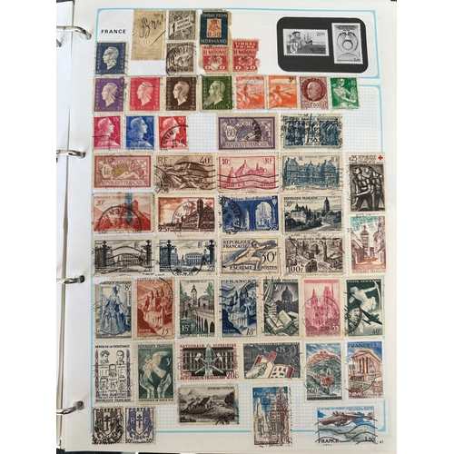 253 - SG WORLDEX stamp album ( incomplete pages - excludes most commonwealth ) with hundreds of stamps fro... 