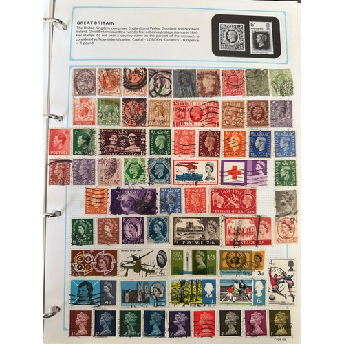 253 - SG WORLDEX stamp album ( incomplete pages - excludes most commonwealth ) with hundreds of stamps fro... 