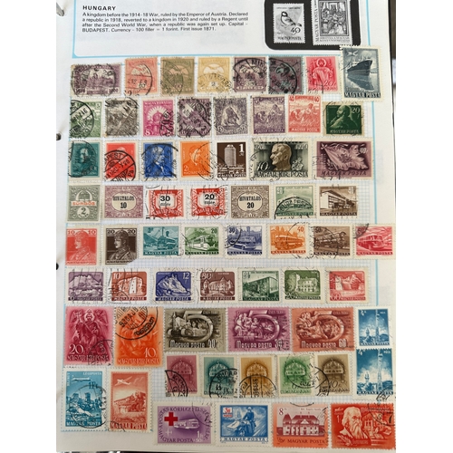 253 - SG WORLDEX stamp album ( incomplete pages - excludes most commonwealth ) with hundreds of stamps fro... 