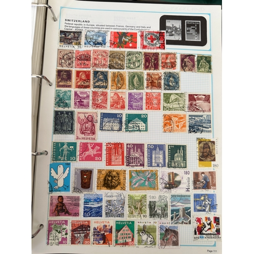 253 - SG WORLDEX stamp album ( incomplete pages - excludes most commonwealth ) with hundreds of stamps fro... 