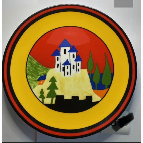 306 - CLARICE CLIFF plate / plaque, Limited Edition of 'Blue Lucerne'. Diameter 20cm