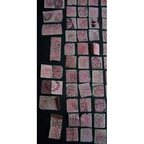 327 - bundle of c.350 NZ QV New Zealand one penny stamps including pairs