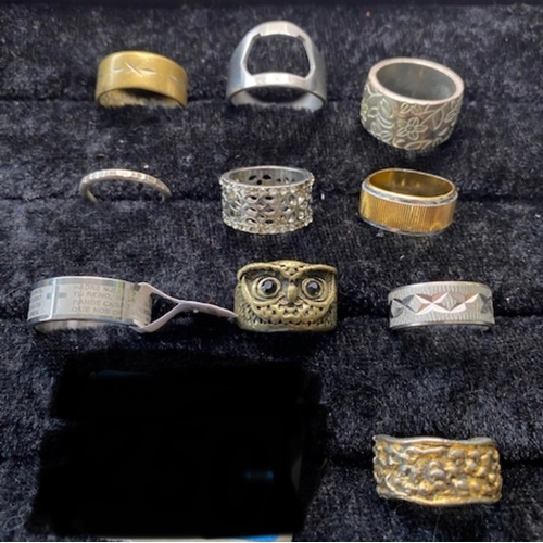 403 - 10 costume jewellery rings bands