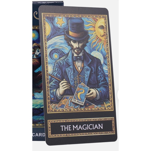 475 - Van Gogh design Tarot cards (78) deck in cellophane, 10.3 cm x 6 cm