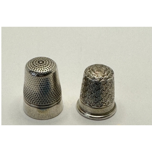 513 - two Charles Horner sterling silver thimbles including hallmarked Chester 1899 and other heavier 