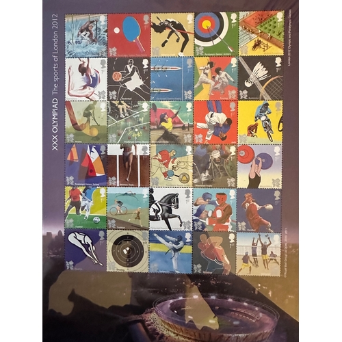 607 - UK GB Royal Mail 2012 Olympic and Paralympic Games 'Smiler' sheet, mini sheets and Presentation Pack... 