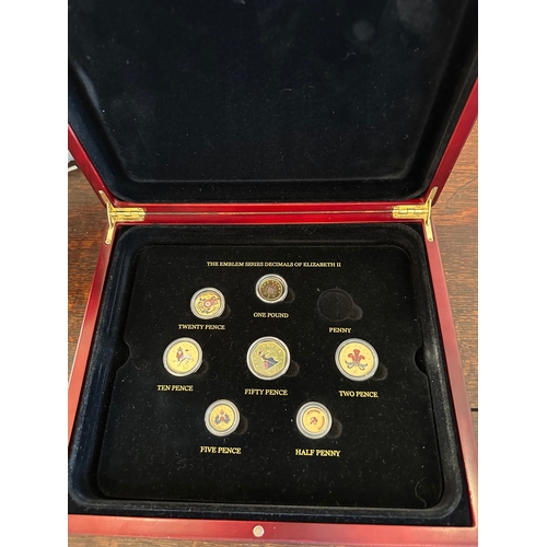 712 - Diamond Edition of Emblem Series of Pre-decimal and decimal coins in case with three removeable tray... 