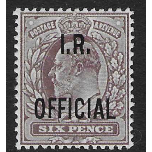 101 - GB 1904 KEVII SGO23 I.R. OFFICIAL six pence Pale dull Purple stamp FORGERY / FACSIMILE of a great ra... 