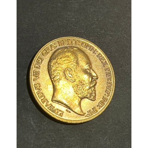 363 - GB KEVII gold plated sovereign coin 1902