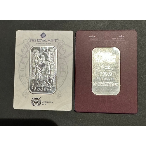 383 - ODIN silver bullion bars (2) by The Royal Mint, in original package