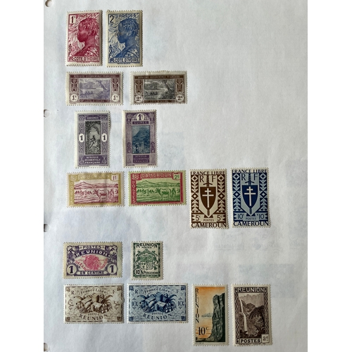 434 - French Colonies mint and used including blocks of stamps, Algerie perfins noted, overprints